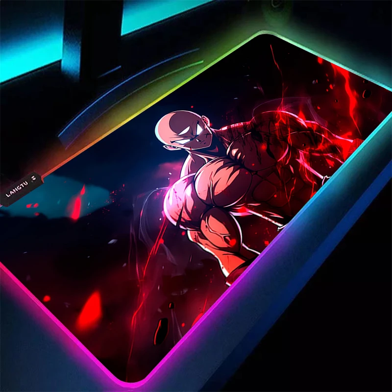 RGB Mouse Pad 90x40cm DBZ Dragon Ball Majin Buu Gamers pc Computer Extended Game LED Mousepad Desk Mat Keyboard Backlight Carpet