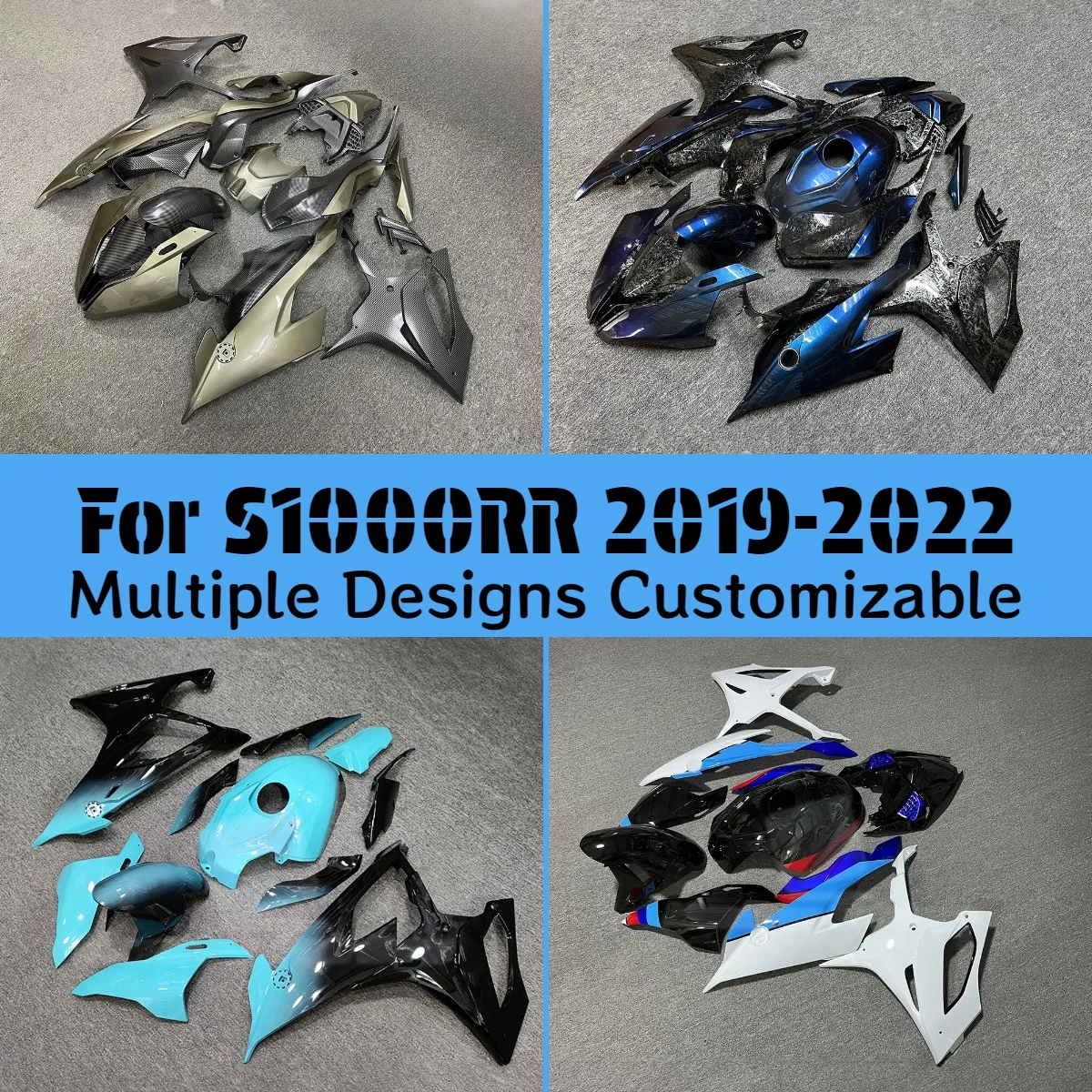 

Настраиваемые обтекатели для BMW S 1000RR 2019-2022: Комплект неоригинальных обтекателей для мотоцикла S1000RR 19-22