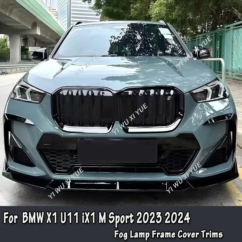 Dla BMW X1 U11 iX1 M Sport 2023 2024 przedni zderzak samochodowy strona część rozdzielająca nakładki zderzaka odpowietrznik wlot mgły rama lampy