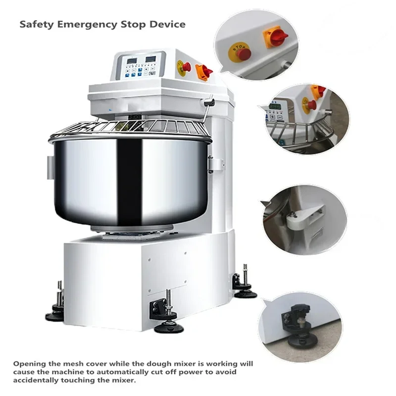 'Commercial Bread Making Machine Taiwan Dough Mixer 15kg 25kg 50kg 75kg 100kg Bakery 10kg Bread Dough Mixerhot sales