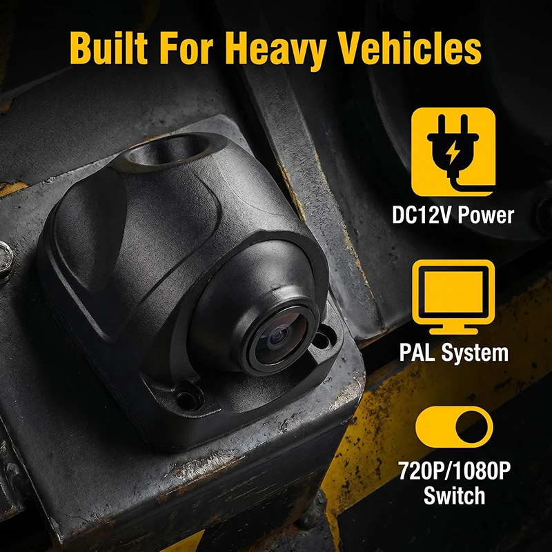 JISUIDA Truck 12V36V Right Sight Blind Area Side View Car Camera Bus Harvester HD 1080/720PAHD Vehicle Image - view 6