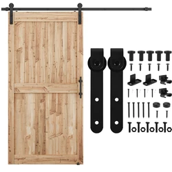 2PCS Sliding Barn Door Hardware Kit Smoothly and Quietly Mini Barn Door Track For 4/5”to 1-1/8”Wide Door Panel J Shape Hanger