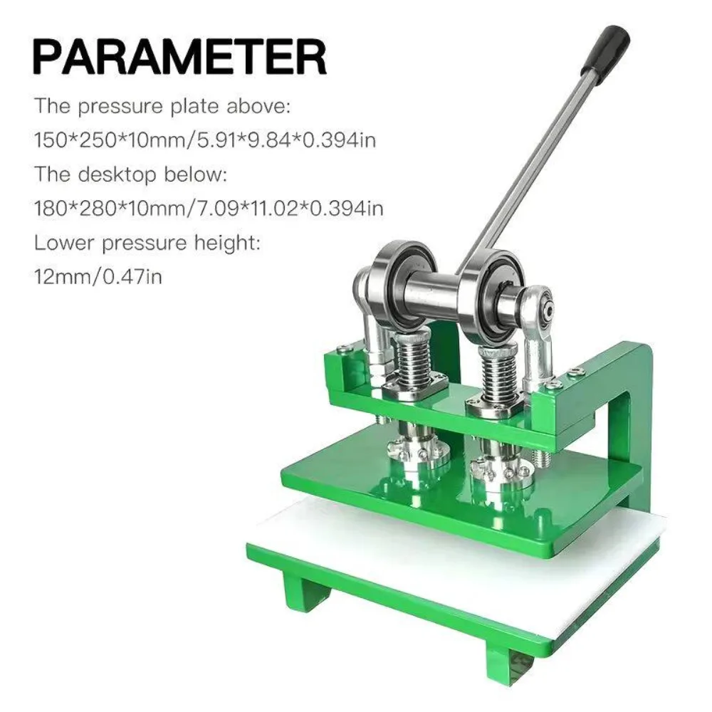 Manual Die Cutting Machine, Small Stamping Press for Leather Fabric Paper, Hand Punch Press 150x250mm