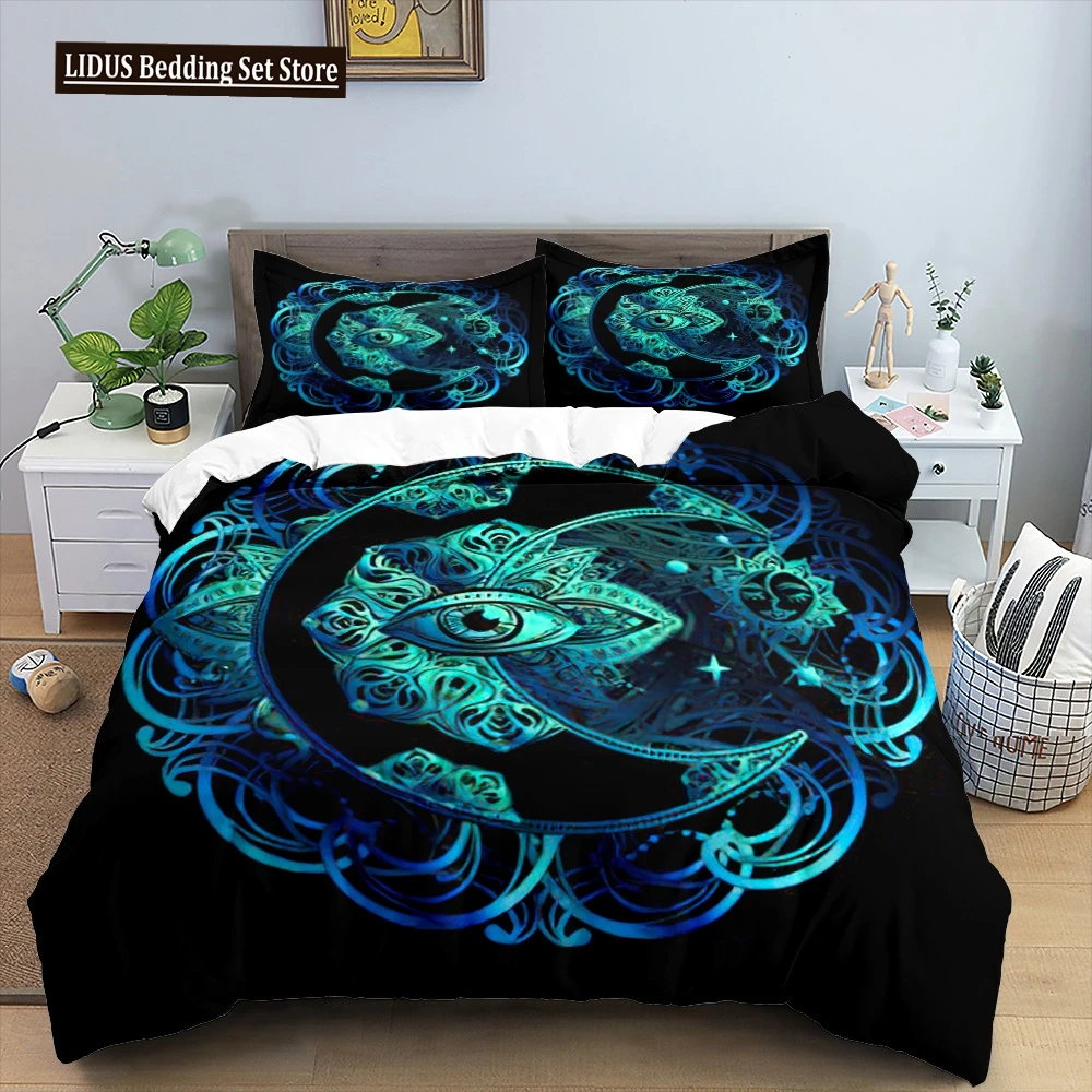 

Mandala Duvet Cover Set King Queen Twin Full Size Moon Sun Eye Boho Chic Floral Polyester Quilt Cover For Kid Boys Bedding Set