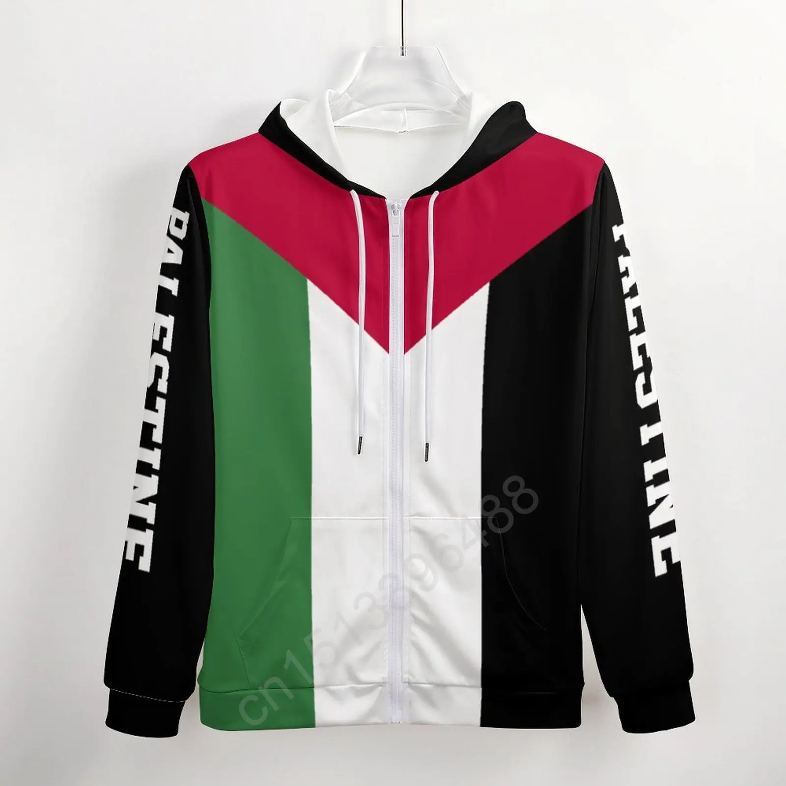 Palestine Flag 3D Printed Men Zipper Hoodies Sweatshirt Unisex Streetwear Spring and Autumn Casual Jacket Tracksuits