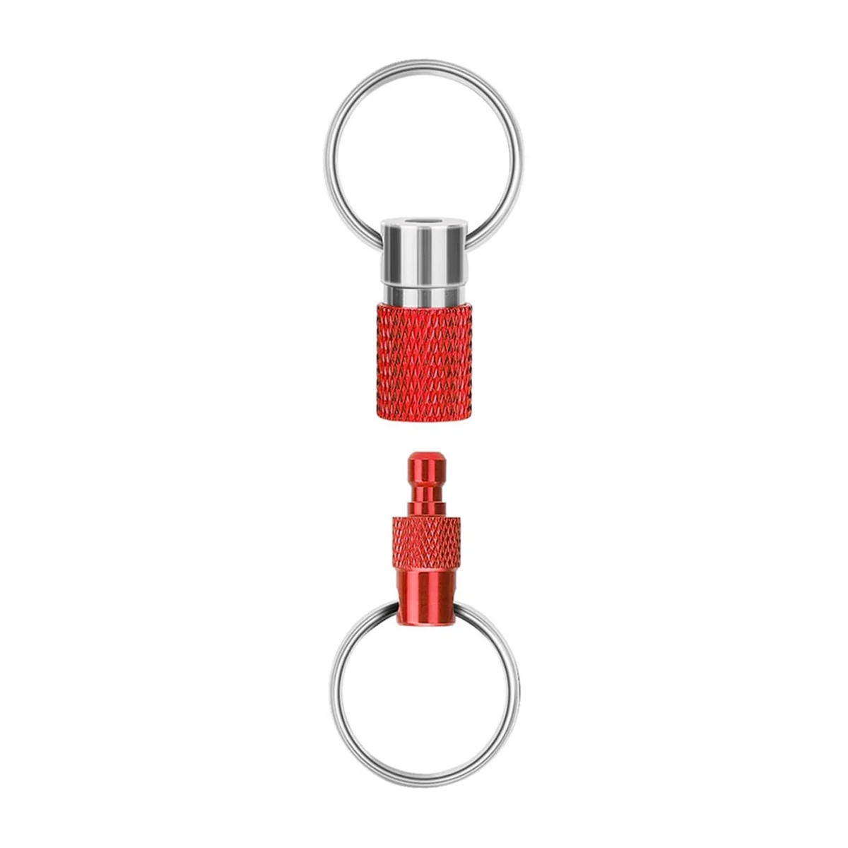 New 3pcs Quick Release Detachable Keychain, Double Rings Pull Apart Keychain, Spring Split Snap Seperate Keychain