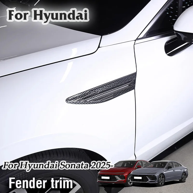 

For Hyundai Sonata 2025 2026 3D Style ABS Side Fender Air Wing Vent Trim Car Door body Light Trim Exterior Accessories Kit