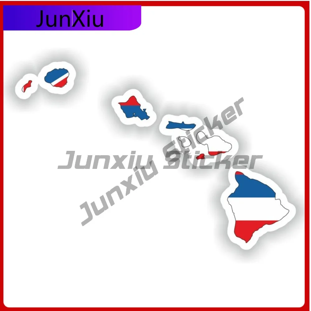 

Hawaii Map Flag Silhouette Sticker Vinyl Waterproof Decals Graphics Rv Suv Window Cover Car Decoration Aesthetic Stickers Custom