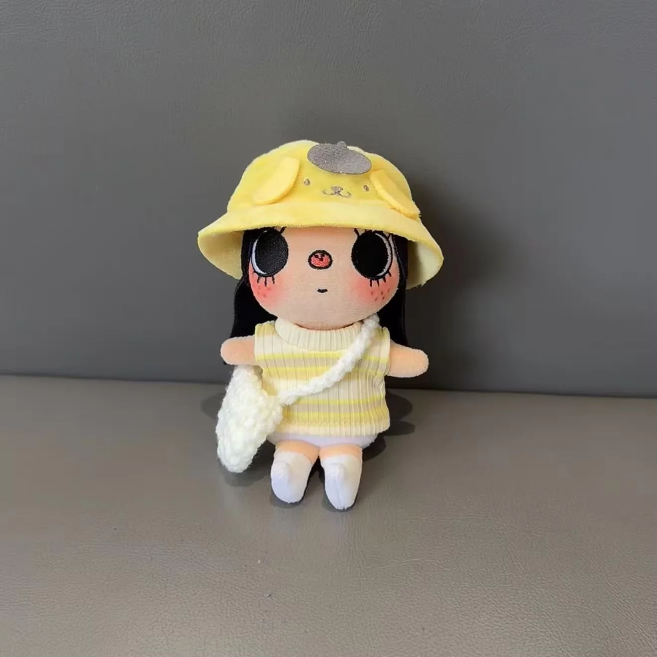 Niedliche Mädchen-Dopamin-Plüschpuppe, handgefertigtes Stofftier, Taschenanhänger, Autoschlüsselanhänger, Hängeornament, Kunstgeschenk für Erwachsene Sammler