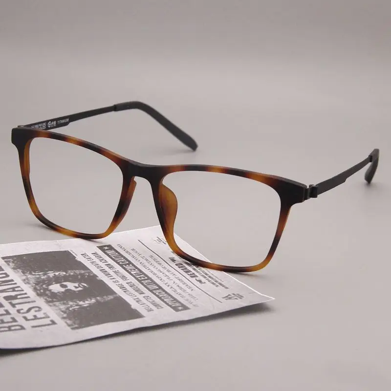 Ultra Light TR Titanium Full Rim Square Eyeglasses Glasses for Wide Face Spectacle 56mm Long Temple 147mm