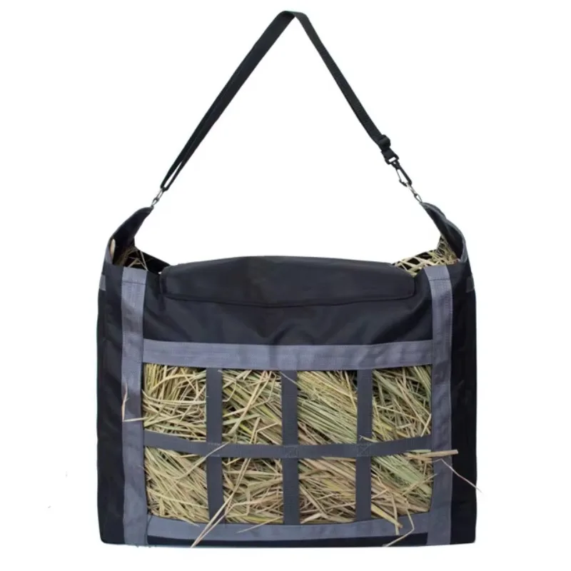 حقيبة قش الحصان المعلقة ذات التغذية البطيئة، حقيبة تخزين شبكية سهلة التعبئة #2