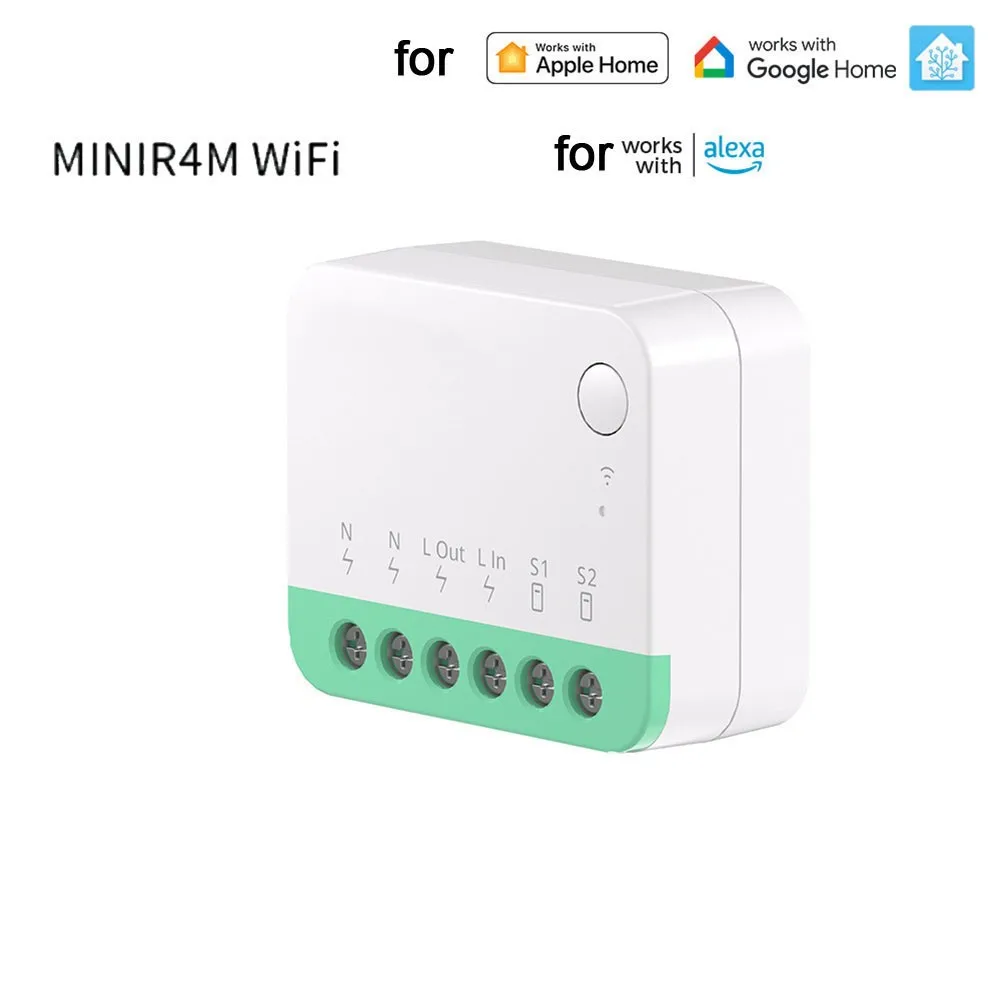 

Модуль Wi-Fi MINI R4, двухсторонний переключатель для домашних работ R5 S-MATE, с беспроводным управлением, Alexa, для Google Home