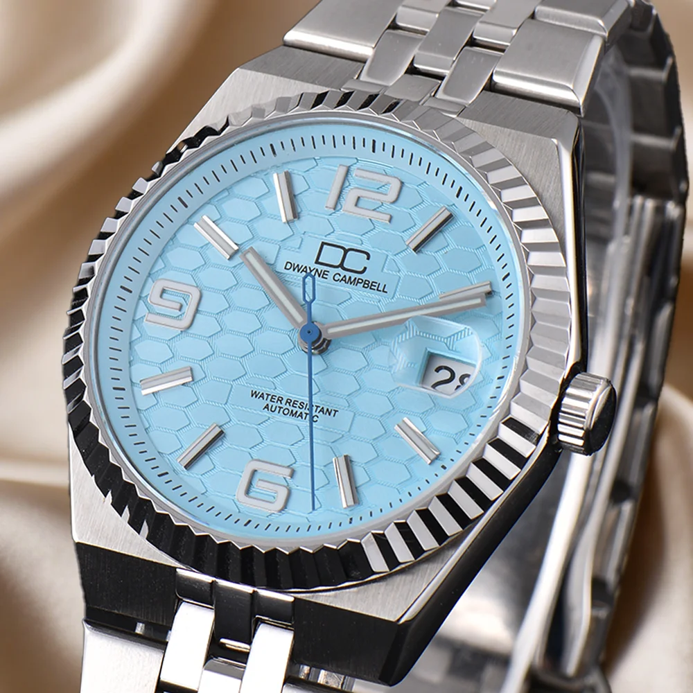 Dwayne Campbell NH35 High-Quality Men's Watch Waterproof Luminous Luxury Stainless Steel Sapphire Glass Watch With Packaging