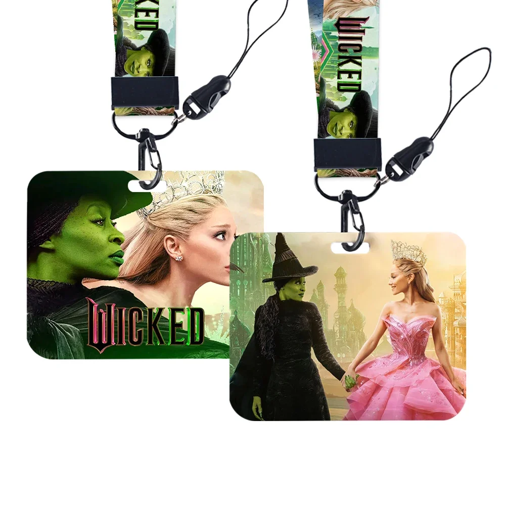 جديد وصول شريرة غليندا و Elphaba بطاقة الحبل معرف شارة حامل تمرير غطاء زلة حامل بطاقة الائتمان البنك حزام