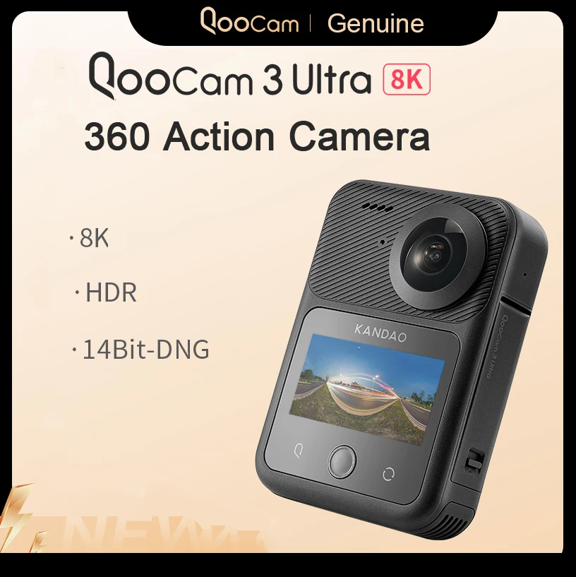 Original KanDao QooCam 3 Ultra Ultimate Vision 8K 360 Camera - 1/1.7