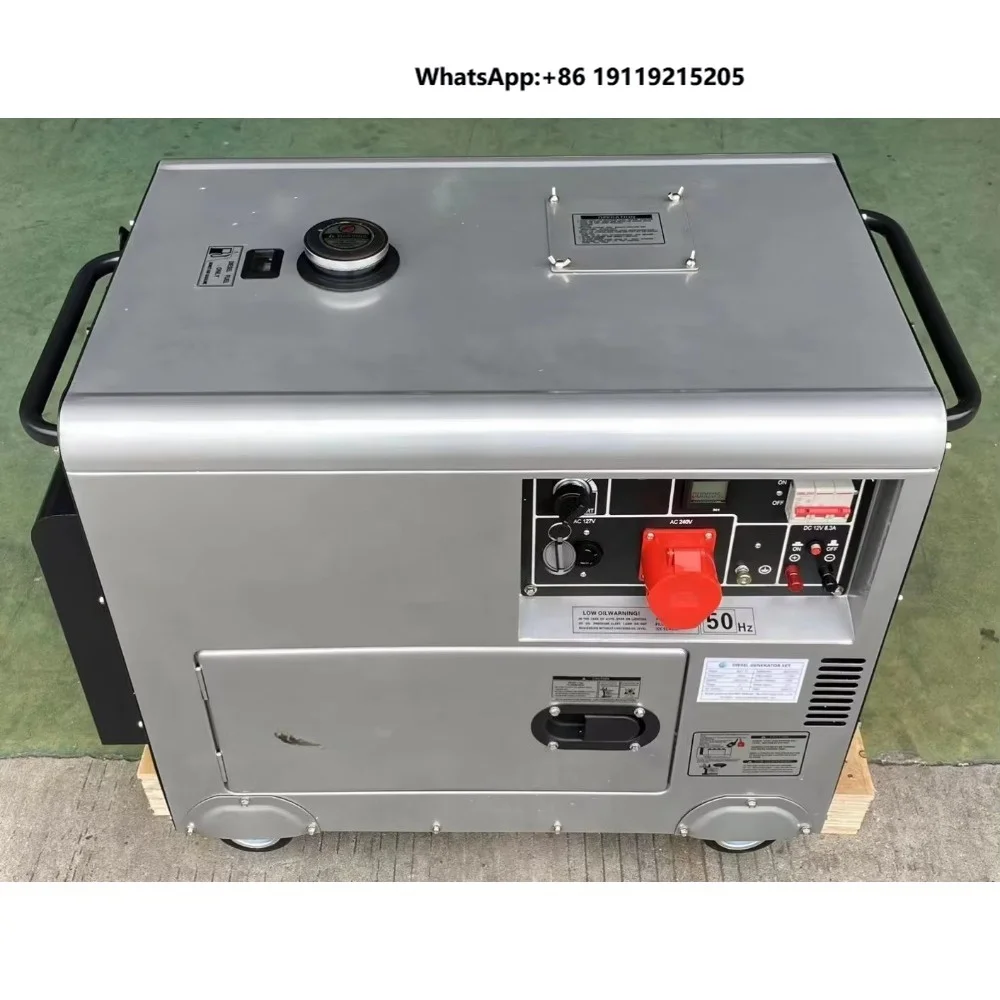 50/60hz 10kw Silent Generator 220v/380v Single/Three Phase Soundproof Portable Generator 10kva 12kva With ATS
