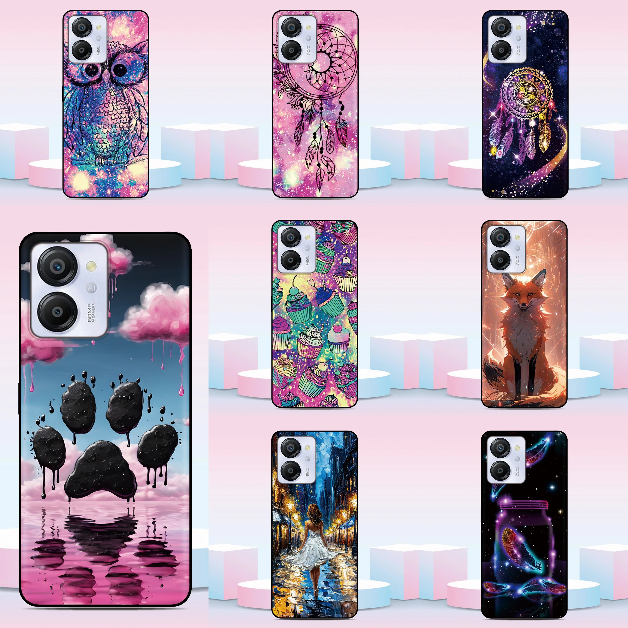 Colorful Pattern Soft Phone Case For Doogee Note 56X 56 58 N55 N60 59 Pro Plus DIY Personalized Custom Picture Image Back Cover