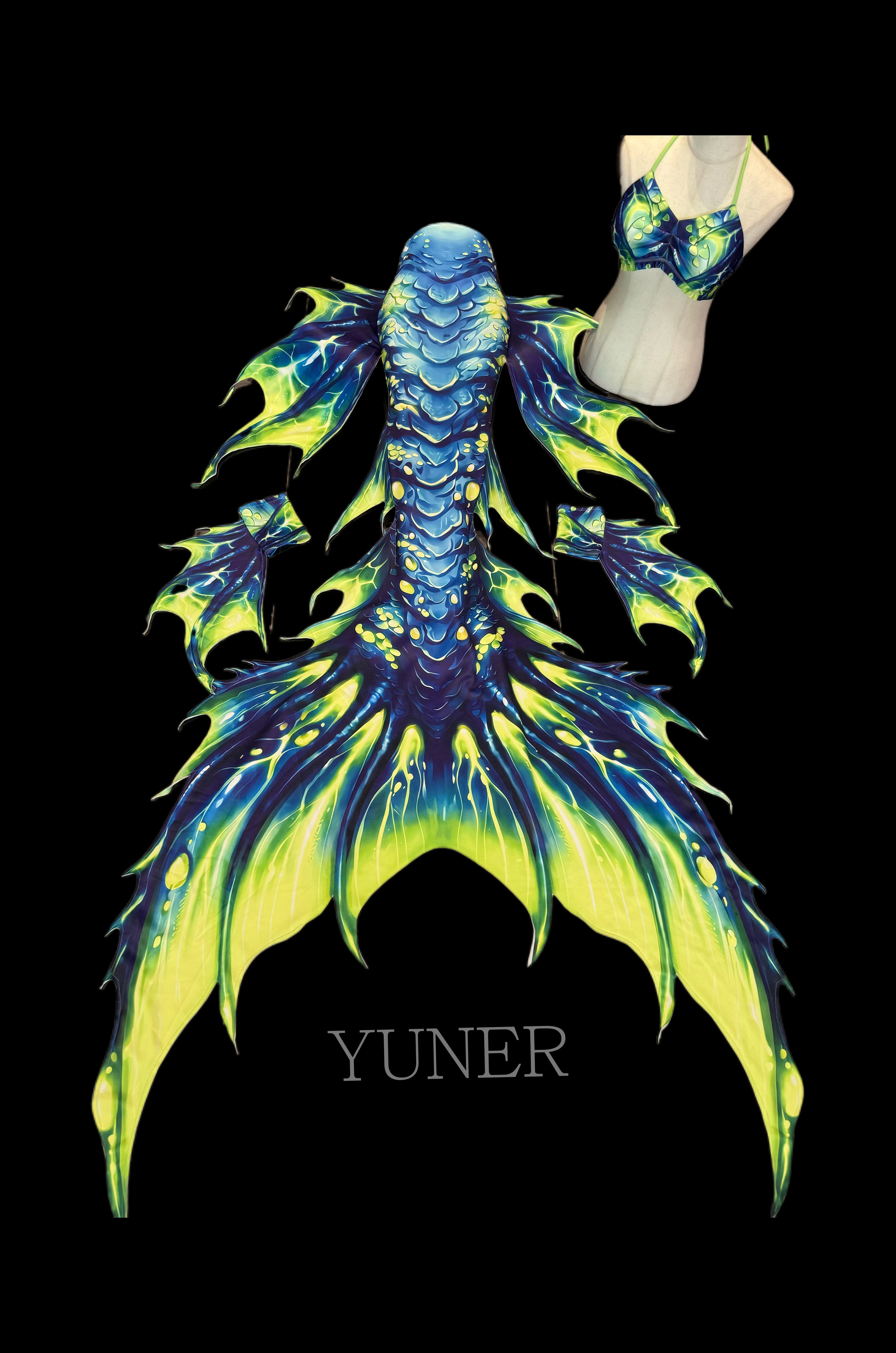Venom Mermaid Tail COS Mermaid Underwater Performance Aquarium Diving Photography Training Mermaid Tail Male Female Couple