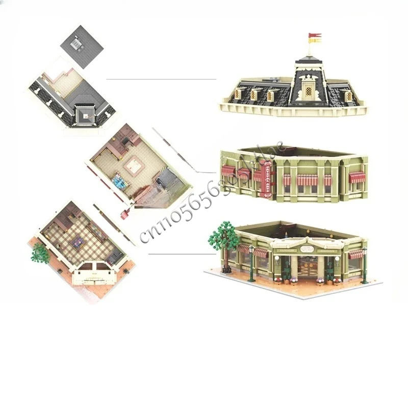 ตัวต่อคริสตัลอาร์ต 5100 ชิ้น เมืองหลุยส์ ชุดสร้างสรรค์แบบ MOC ฉากถนนเมือง ของเล่นประกอบเอง ของขวัญวันเกิด ของขวัญคริสต์มาส