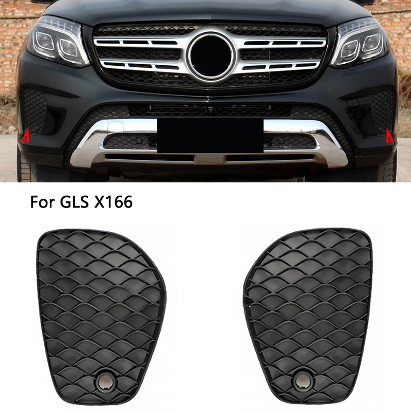 

A1668859022 A1668859122 Front Lower Left Right Grill Bumper Radiator Grille Fog Lamp Cover For Mercedes Benz GLS X166 W166