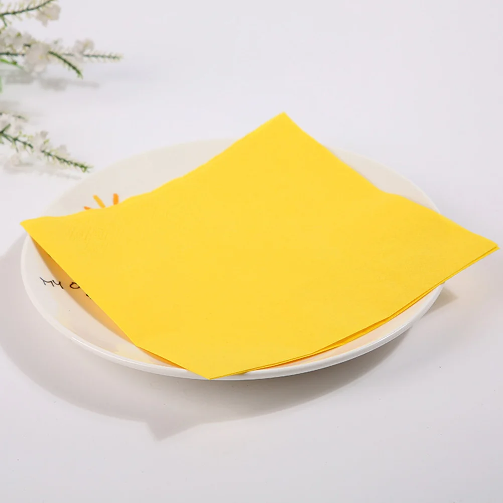 

80pcs Colored Napkins Soft Disposable Cocktail Party Decor Birthday Supplies Raw Pulp Wood Tissue Thickened Paper Towels