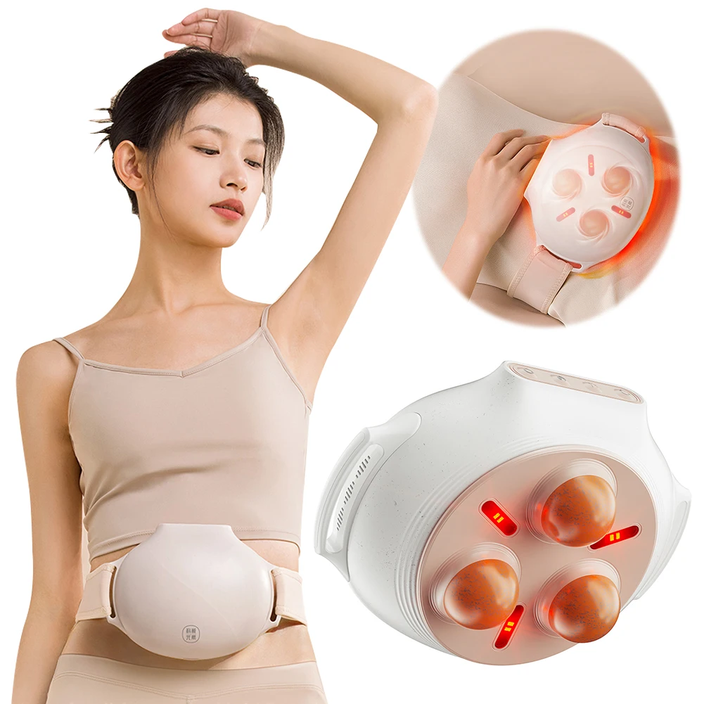 Electric Abdominal Cellulite Massager 3 Level Bian Stone Tummy Kneading Instrument Wearable Cellulite Massager for Stomach Belly