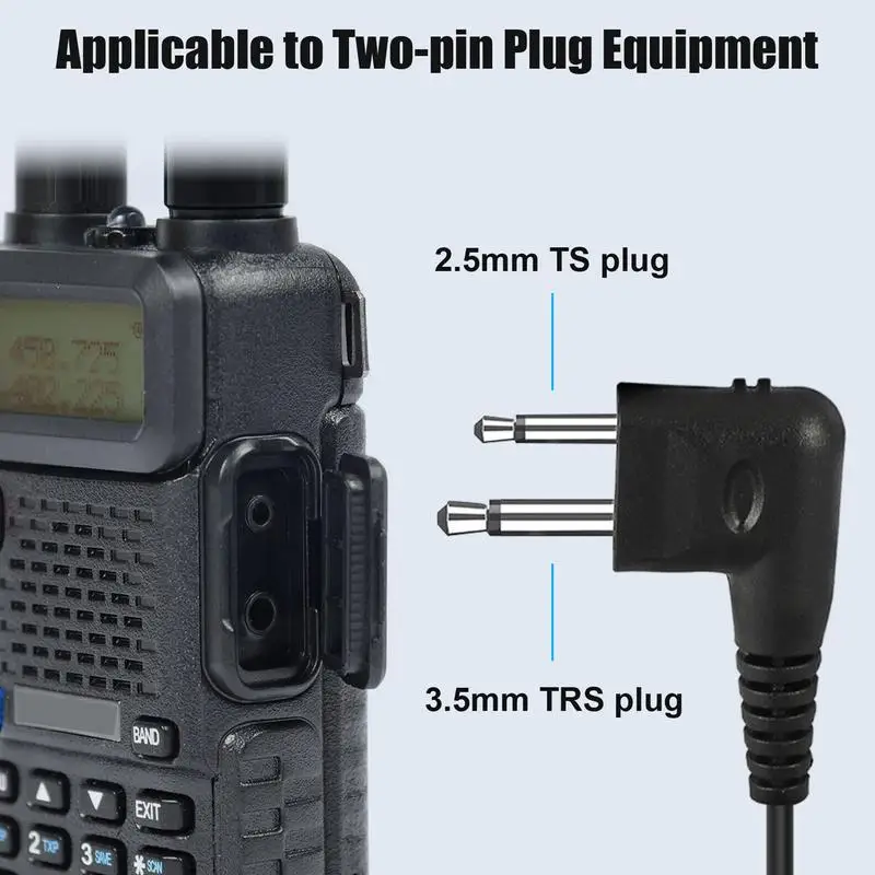 2-Pin Walkie Talkie Earpieces Portable Air Tube Headphones Two Way Radio Long Lasting Quansheng UV-K5 UV-13 DM-1701 UV-5R