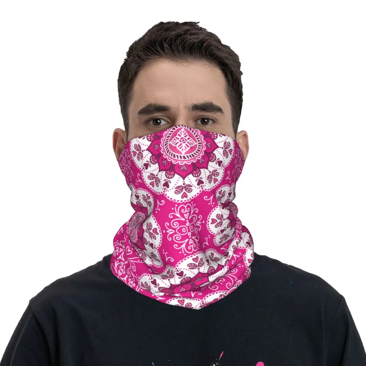 Floral Paisley Bandana Retro Traditional Funny Balaclava Spring Hiking Camping Windproof Bicycle Mask Neck Warmer Tactical Mask