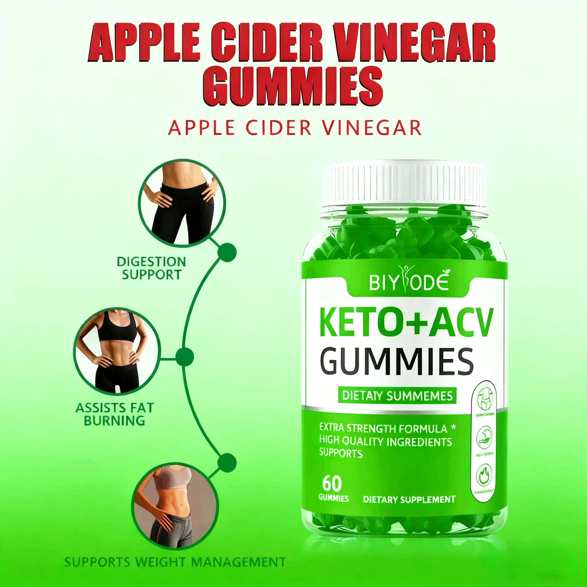 KETO+ACV Gummibärchen Diät-Gummis 60 Stück – Detail 3