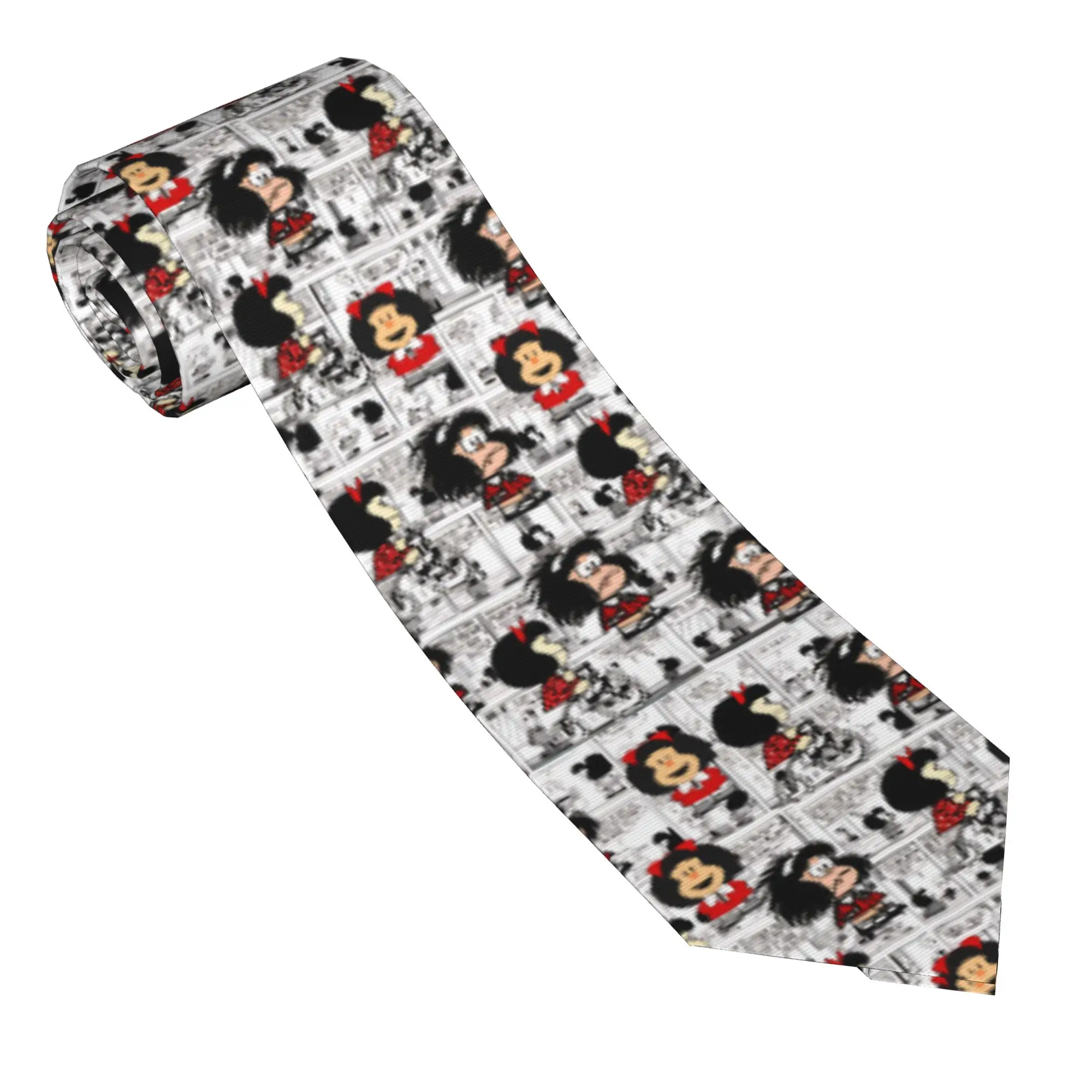 Corbata Mafaldas para boda, corbata informal con diseño gráfico de alta calidad para adultos, accesorios de corbata para el cuello