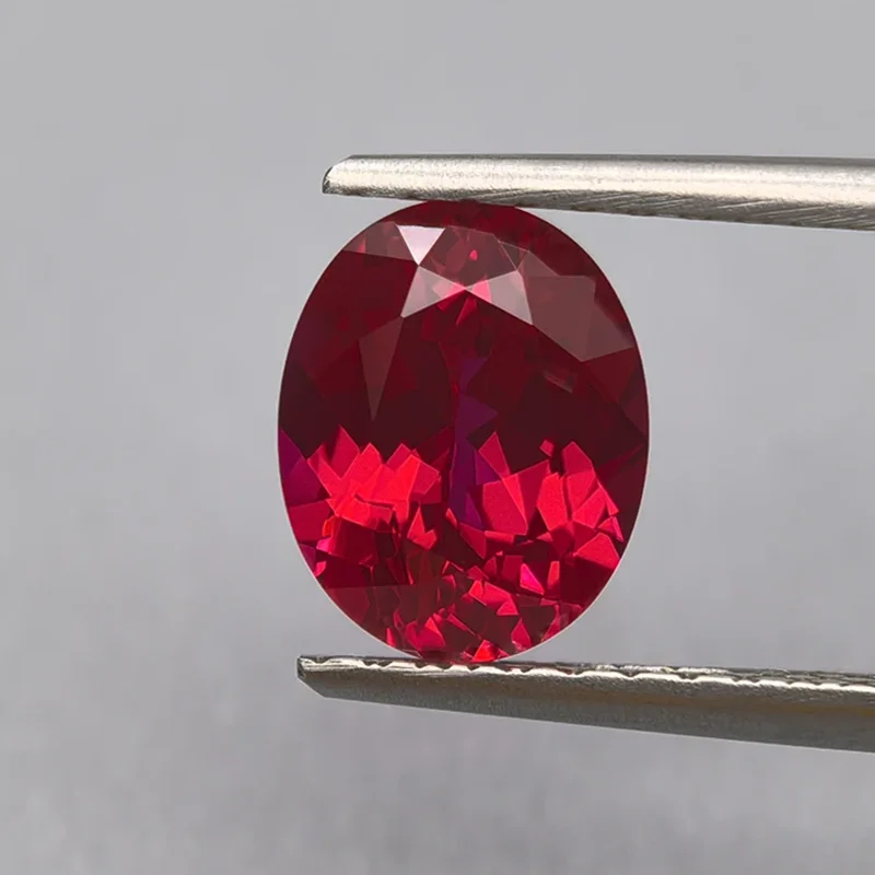 Premium Selection Ruby 13x18mm 16.0Ct Oval Faceted Cut Glow Under UV Light Gemstone for Jewelry Making/Collection/DIY Stone