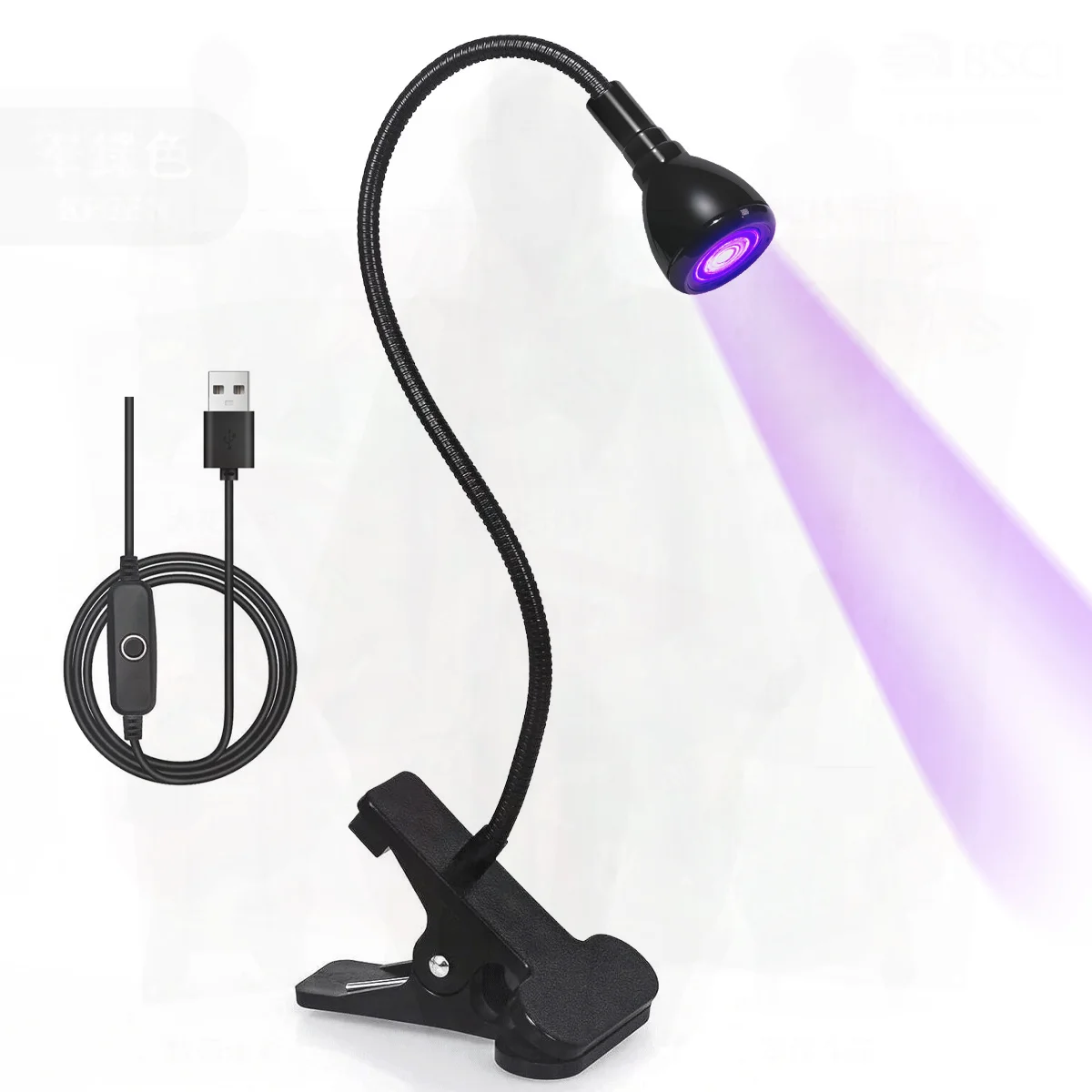 Krachtige LED-nagellamp UV-uithardende USB Desktop Fototherapie UV-nagelbaklamp voor nagelreparatie en schoonheid - Wit / Zwart