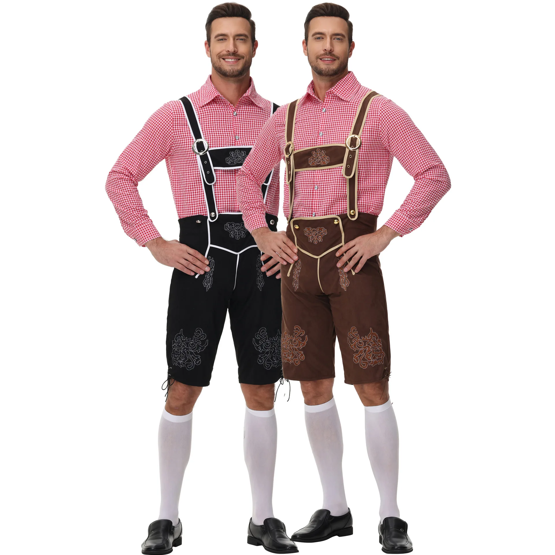 

M-XL New Style Men's Overalls Shirt Set COS Costume 2025 Men's German Oktoberfest Clothing