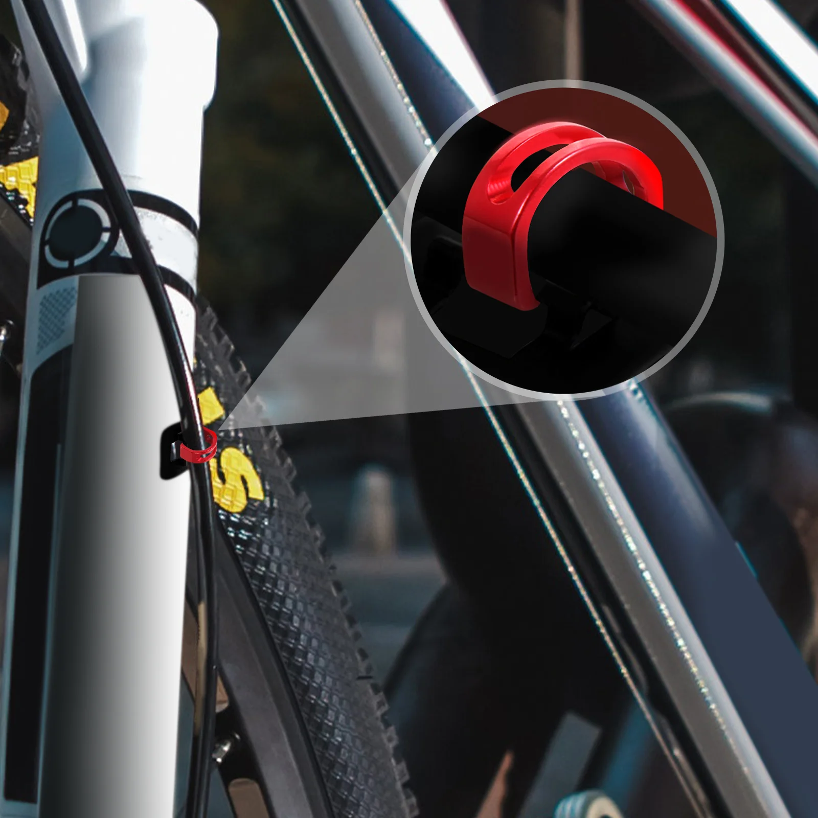 

5Pcs Bike C Clip Clamps Tubing Clips C Shaped Buckle Durable Waterproof Cable Holder for Road Folding Bikes