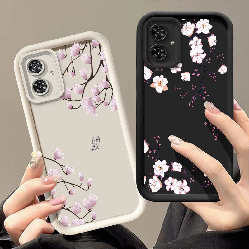 G54 Pink Plum New Sky Eye Etui na telefon do Motorola Moto G54 G54Power G24 G24Power G30 G34 G53 G84 E40 E32 E30 E13 E22 G22 Cover