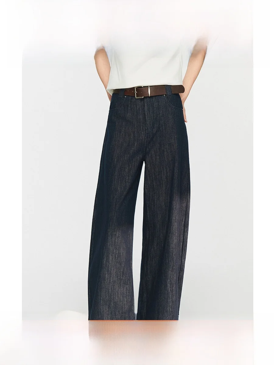 

Джинсы с высокой талией и широкими штанинами, оригинального цвета, модель Scythe, женские, новые, с поясом, повседневные, на молнии, удобные, комфортного кроя