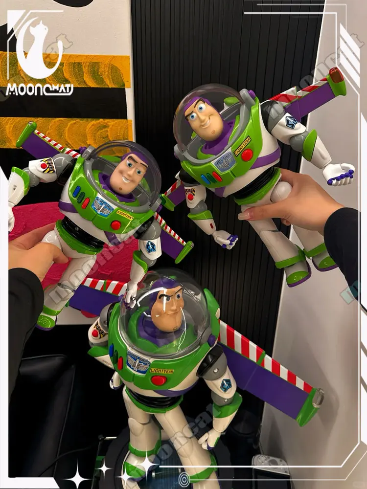 Originele Buzz Lightyear Action Figure 17 beweegbare gewrichten Verzamelbaar geassembleerd model De basis geeft licht uit Bureau Film Speelgoed Kind Cadeau - afbeelding 2