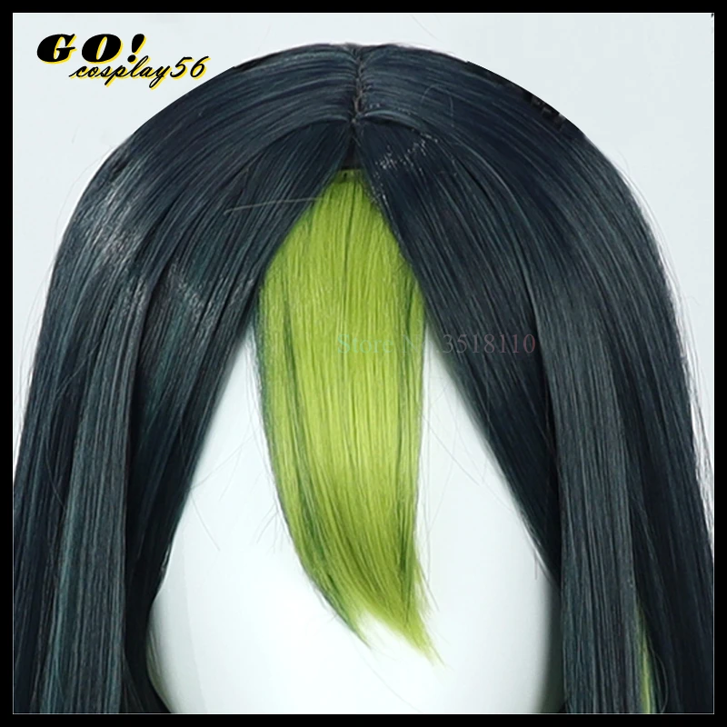 Tighnari-Cosplay peruca longa com orelhas e brinco para mulheres, cabelo resistente ao calor, jogo de RPG, Sumeru Headwear