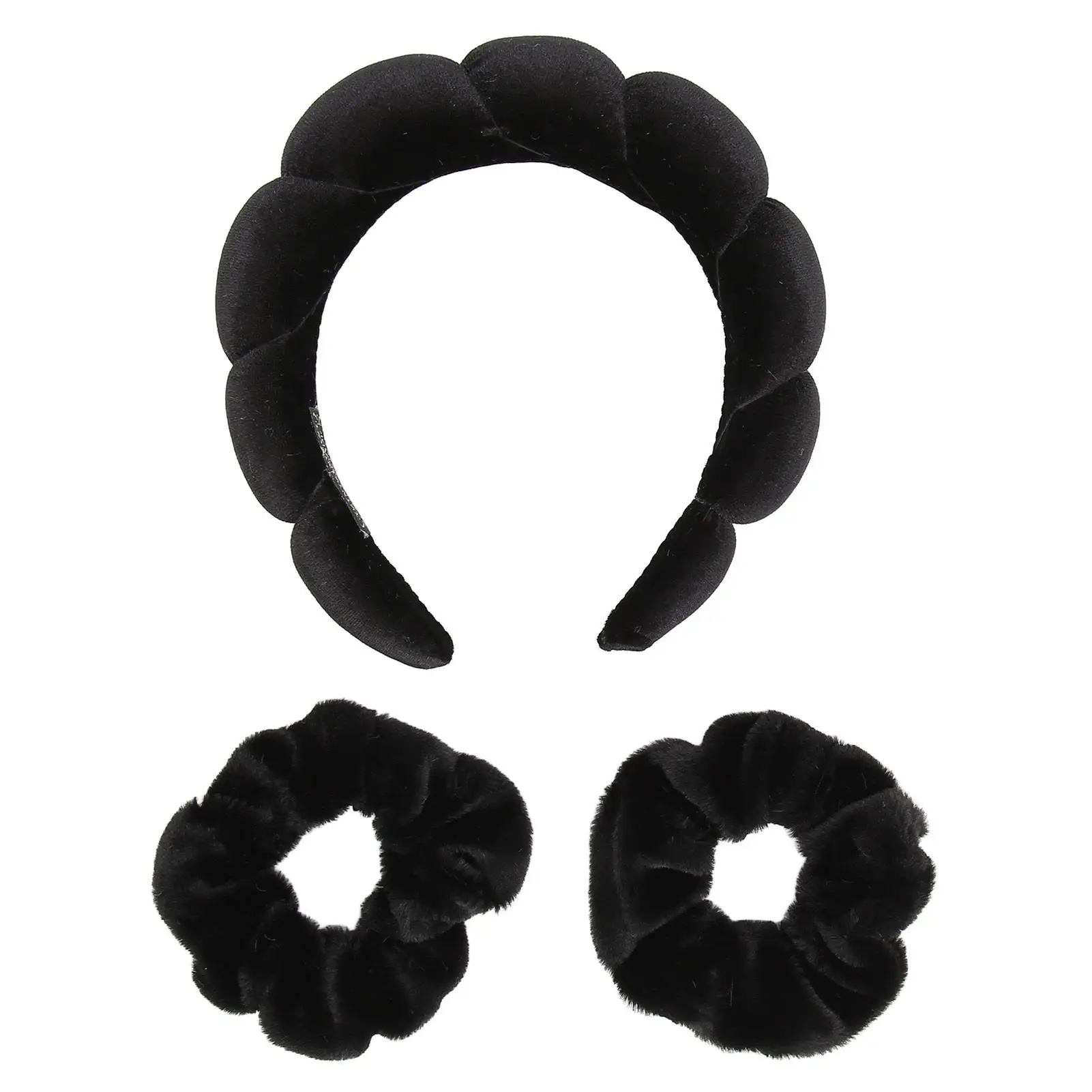 

Face Wash Headband and Wristbands Set for Hair and Face Care Drying and Preventing Slips Ideal for home Use