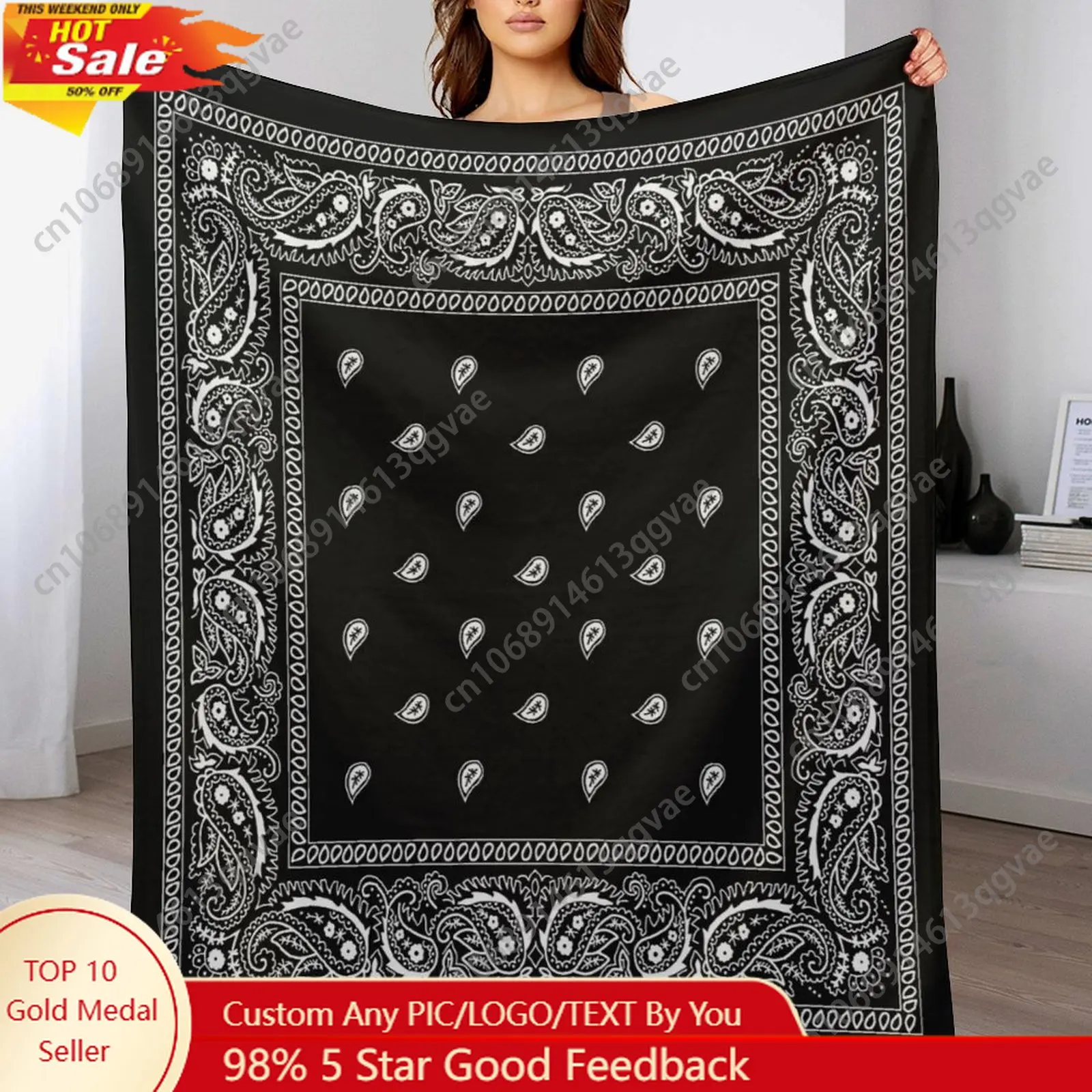 

Bandana Paisley Style Flannel Blankets Are Soft Comfortable and Warm Perfect for Winter Naps Homes Offices Travel Camping