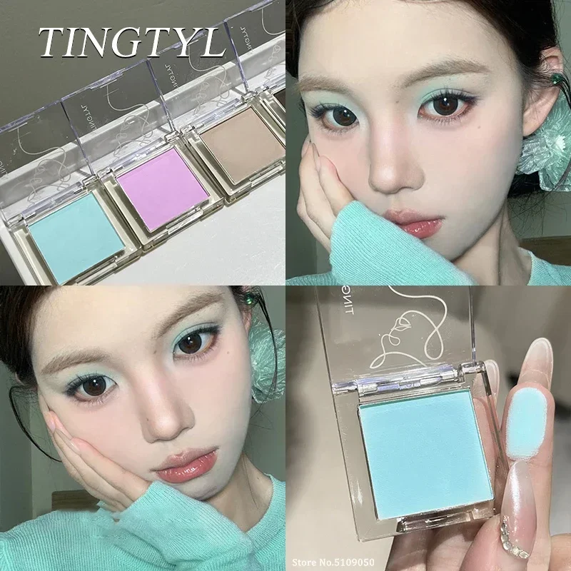 Sombra de ojos azul-rosa con purpurina, 9 colores, textura de patata, brillo nacarado, gusano de seda, Diamante impermeable, maquillaje coreano polarizado