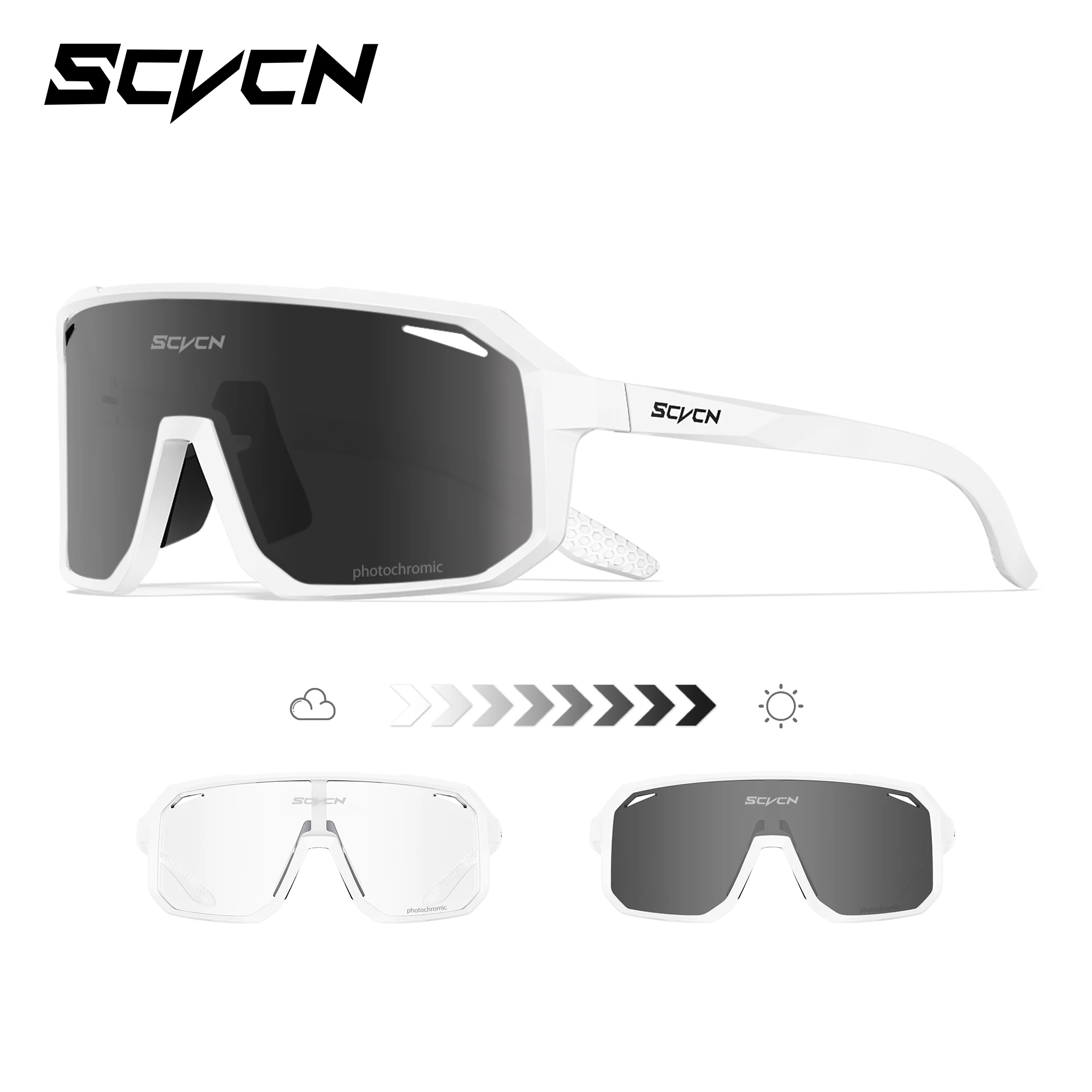 SCVCN Hot Mannen Fietsbril Fiets Zonnebril UV400 Brillen Buitensporten MTB Bril Fiets Vrouwen Rijden Wandelen Zonnebril