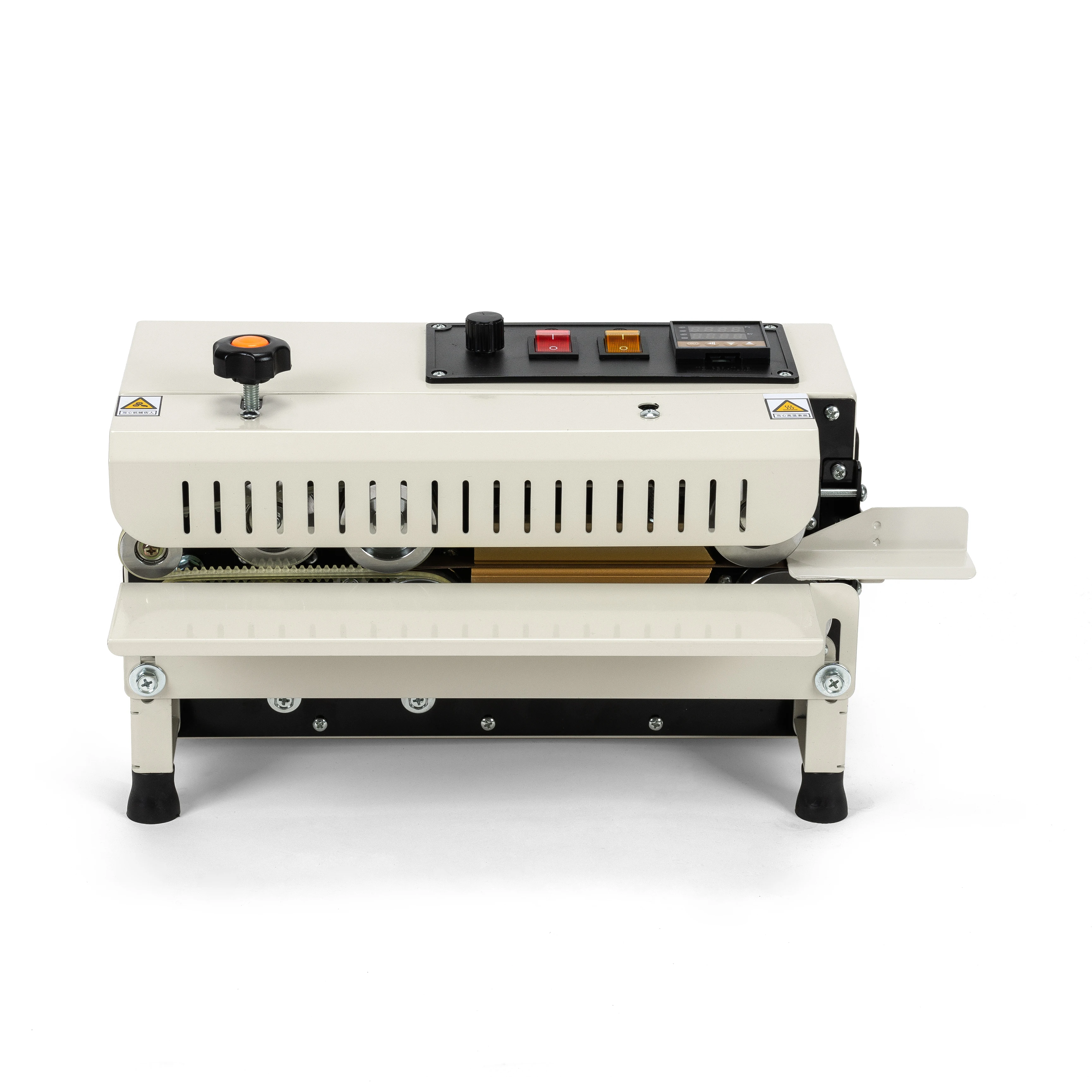 Horizontal Auto Continuous Bag Sealing Machine FR-400 Plastic Bag Band Sealing Machine Sealer Electric Bag Sealer Date Printing