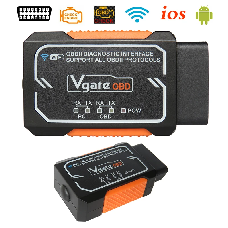 

Автомобильный диагностический сканер Vgate OBD2 Elm327 Bluetooth/WIFI OBD 2, диагностические инструменты Elm 327 Wi Fi Obdii для iOS/Android PIC18F2480