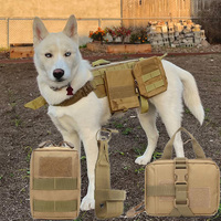 Military-Style Dog Tactical Bags Set Molle Pouches with Belt Attachment for Harness Heavy-Duty Training Bags for Large Dogs