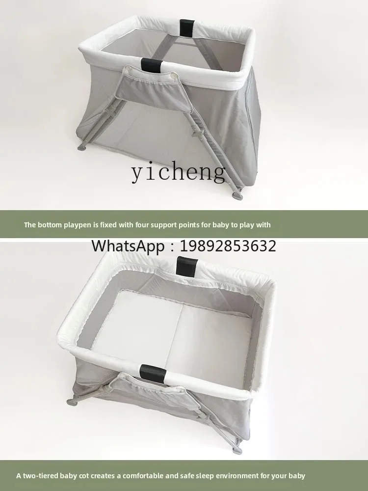 ZZ crib neonatal foldable bb bed light portable baby travel function mobile bed