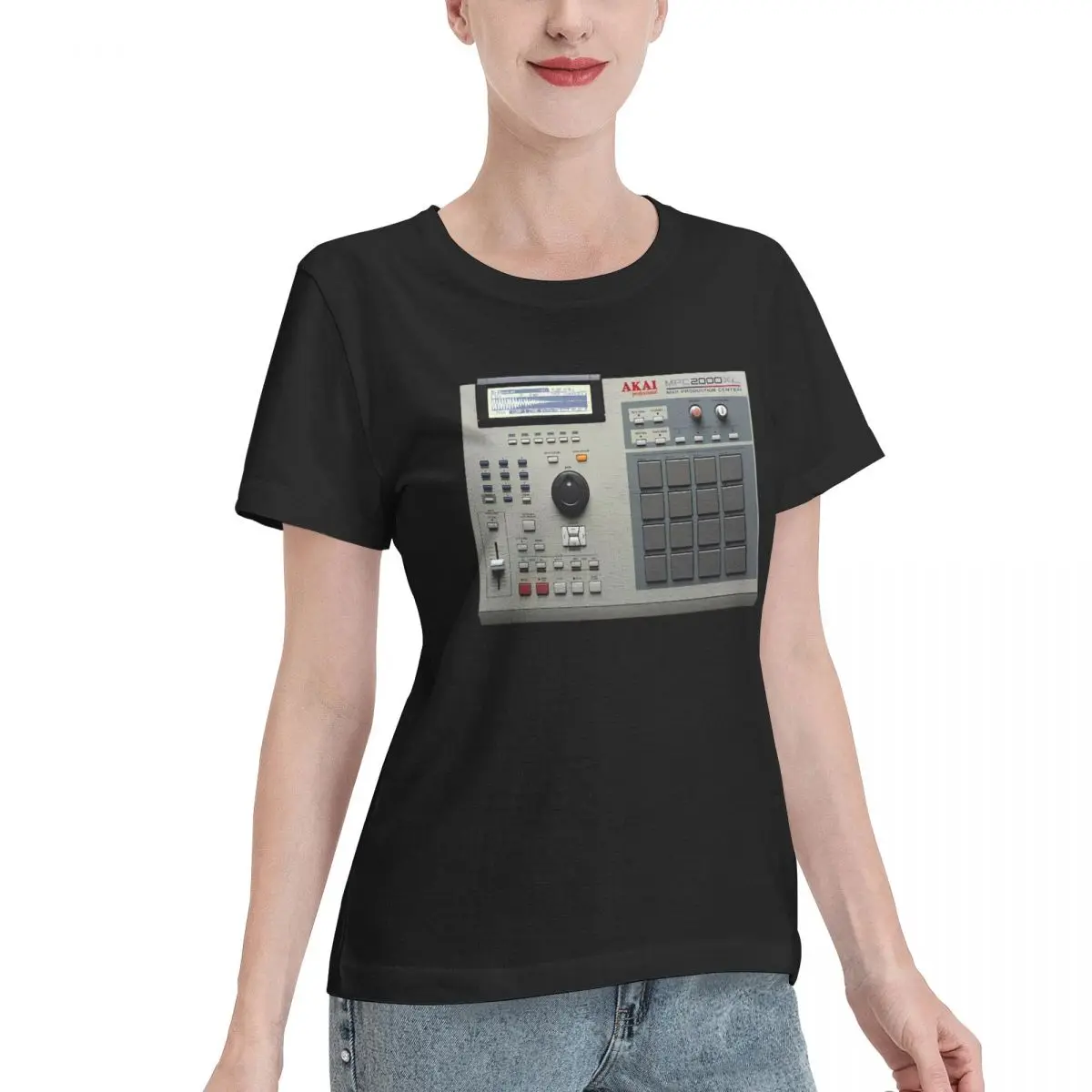 Easy To Pair AKAI MPC 2000XL 90s Underground Hip Hop Women's T-shirt Simple Chic Travel Wear Top