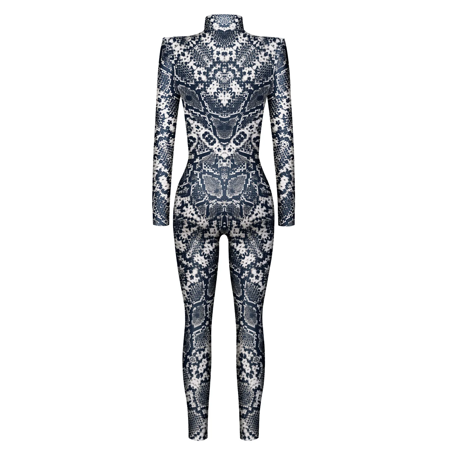 Damen Herren 3D-gedruckter Tier-Schlangen-Python-Schädel Cosplay-Jumpsuit Erwachsenen-Halloween-Cosplay-Zirkus-Radfahrer-Kostüm Karneval-Bodysuit – Detail 20