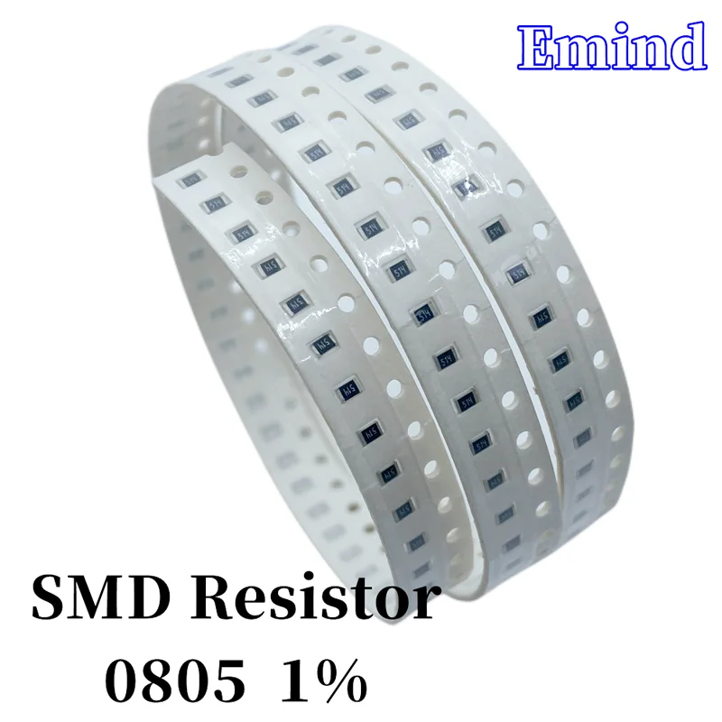 1000pcs 0805 Smd Resistor 1% 100R 120 180 240 330 360 430 470 510 680 820Ohm 10K 20K 30K 33K 36K 43K 47K 51K 62K 68K 75K 82K