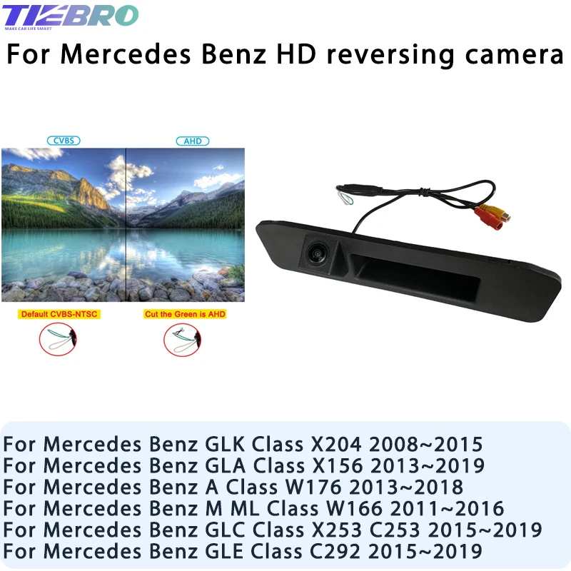 

TIEBRO For Mercedes Benz W176 X156 W166 X253 X204 C292 Night Version HD Parking Rear Camera Backup Video Reverse Handle Camera